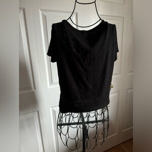 Black t-shirt with buttons